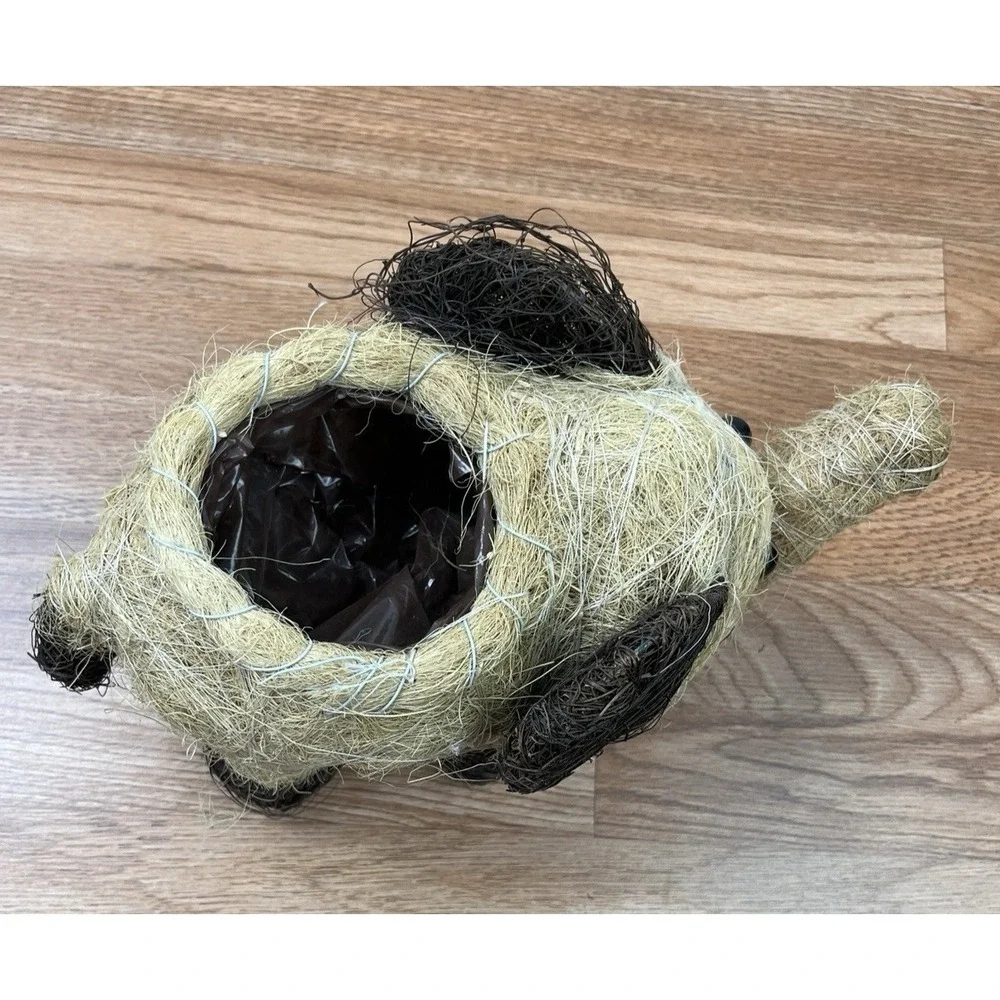Cute Elephant Coconut Fiber Flower Pot Planter NEW